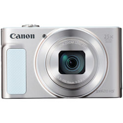 Canon PowerShot SX620 Digital Camera, HD 1080p, 20.2MP, 25x Optical Zoom, Wi-Fi, NFC, 3 Screen White